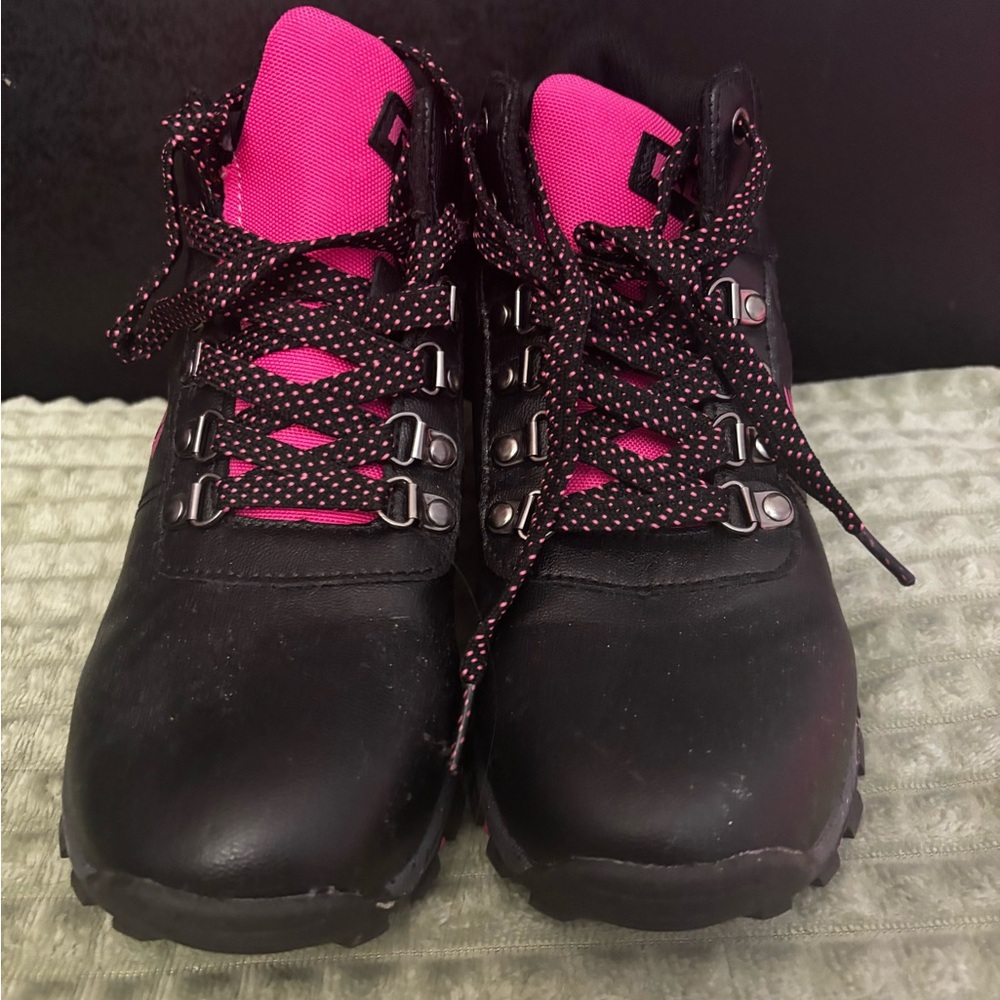 Black and Pink Hiking Boots